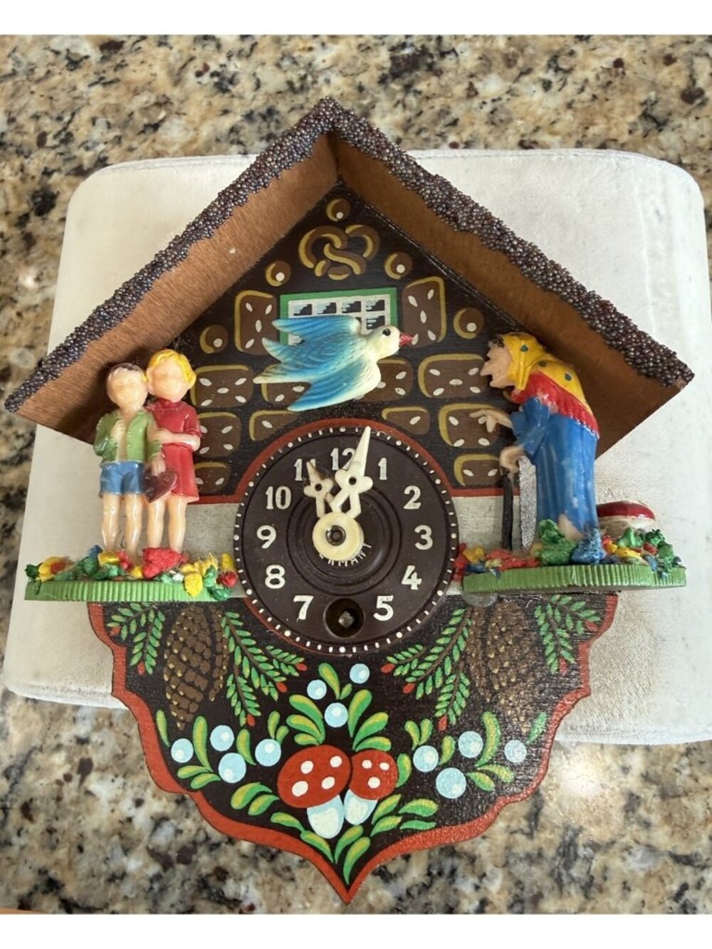 Vintage Miniature Cuckoo Clock Hansel And Gretel Germany
